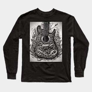 Guitar Art Design Long Sleeve T-Shirt